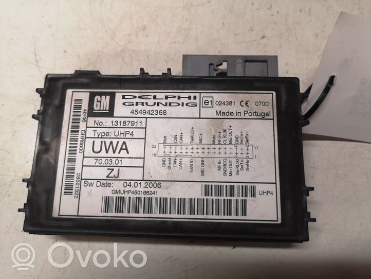 Opel Vectra C Module unité de contrôle Bluetooth 454942368