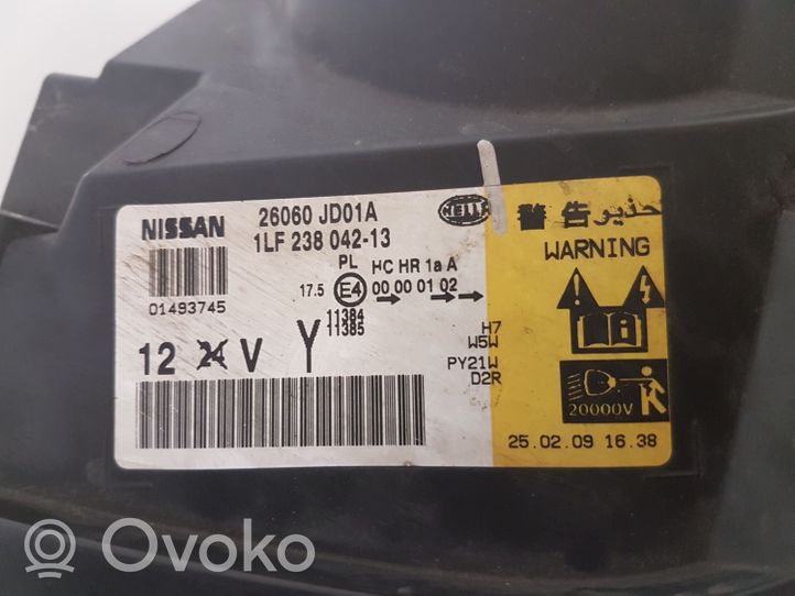 Nissan Qashqai Phare frontale 26060JD01A