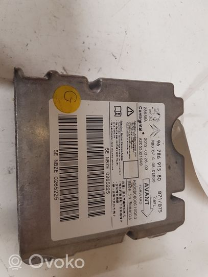 Citroen C4 II Module de contrôle airbag 9678691580