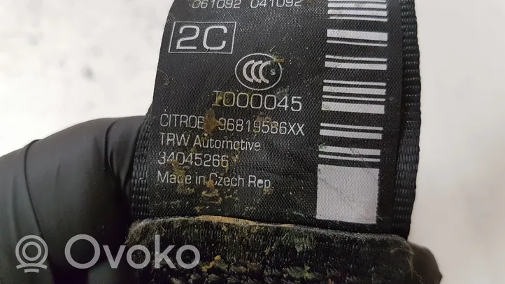 Citroen C3 Keskipaikan turvavyö (takaistuin) 34089630B