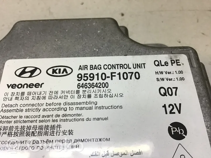 KIA Sportage Module de contrôle airbag 95910F1070