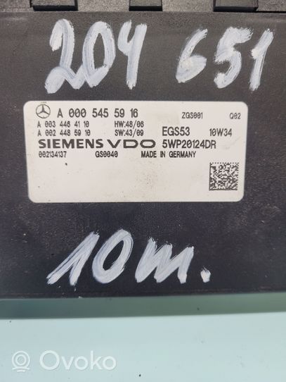 Mercedes-Benz C W204 Module de contrôle de boîte de vitesses ECU A0005455916