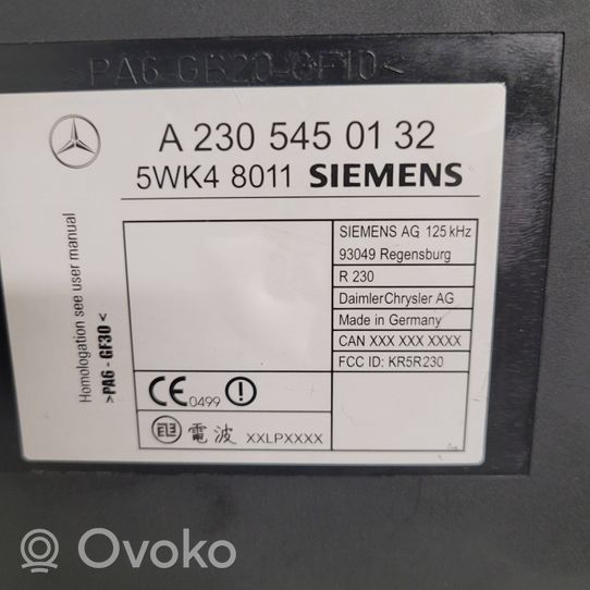 Mercedes-Benz S W220 Avaimettoman käytön ohjainlaite/moduuli A2305450132