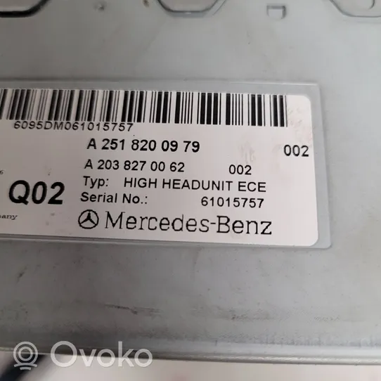 Mercedes-Benz R W251 Unité principale radio / CD / DVD / GPS A2518200979