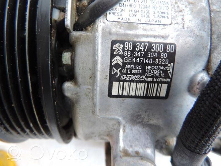 Opel Crossland X Ilmastointilaitteen kompressorin pumppu (A/C) 9834730080