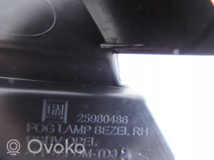 Opel Mokka Priešrūkinio žibinto apdaila/ grotelės 25980486