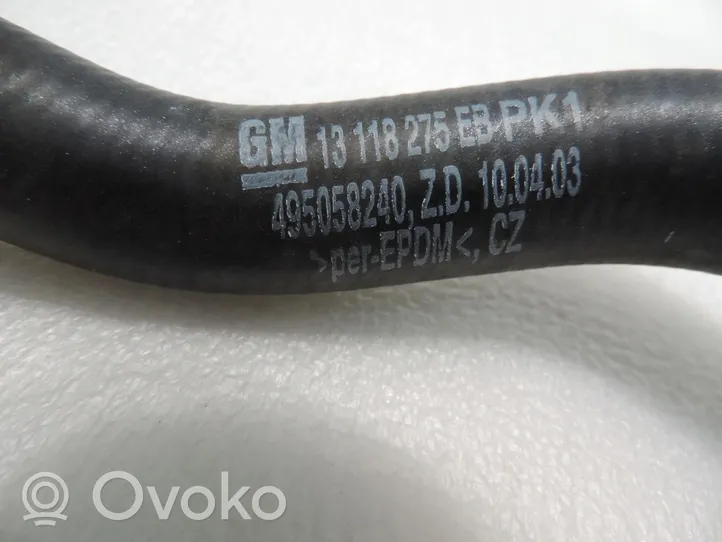 Opel Astra H Wąż / Przewód nagrzewnicy chłodnicy 13118275