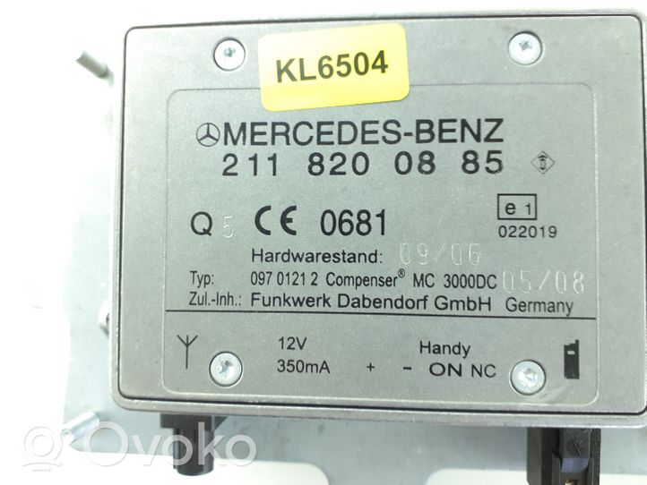 Mercedes-Benz E W211 Unidad de control de la antena 2118200885