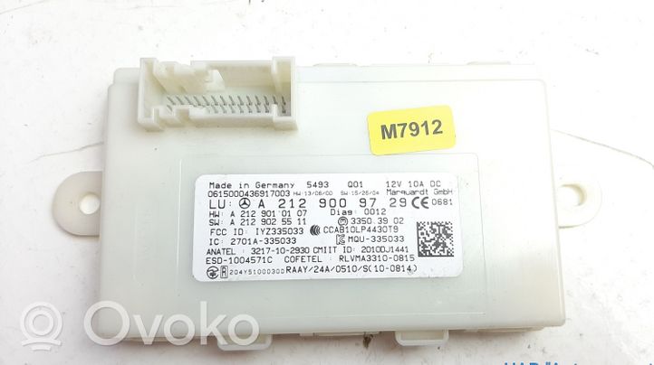 Mercedes-Benz E W212 Keyless go vadības bloks A2129009729