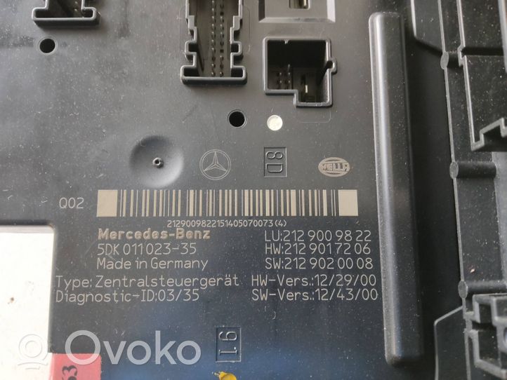 Mercedes-Benz E W212 Fuse module 2129009822