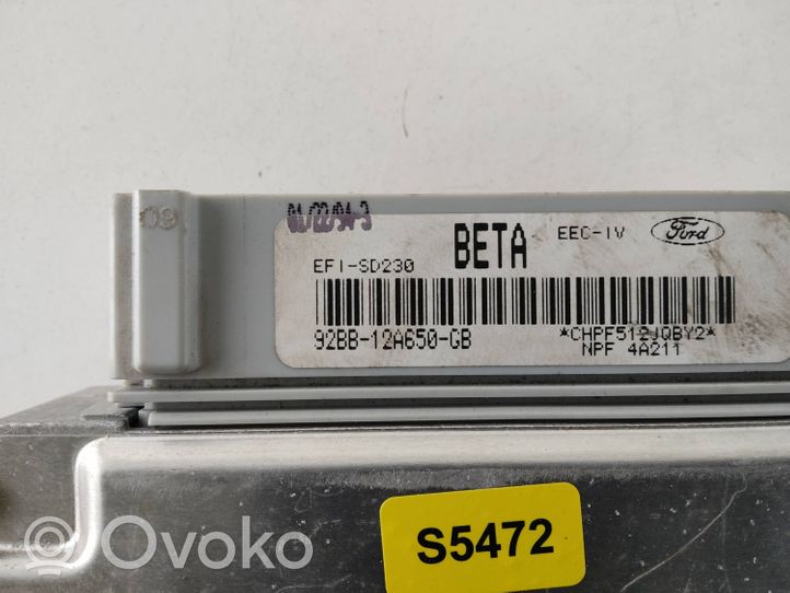 Ford Scorpio Sterownik / Moduł ECU 92BB12A650GB