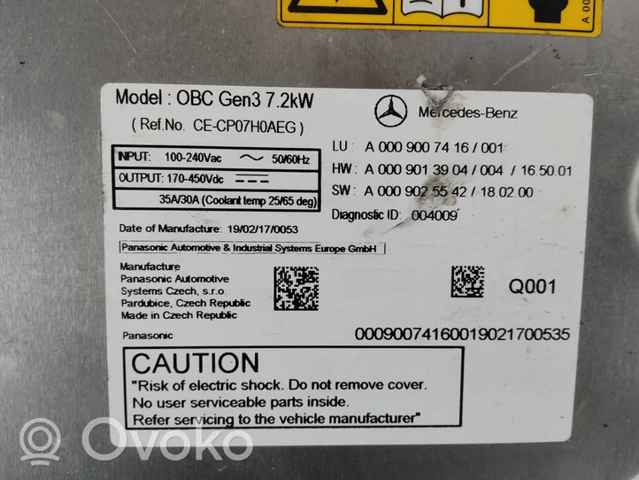 Mercedes-Benz E W213 Jännitteenmuunnin/vaihtosuuntaaja A0009007416