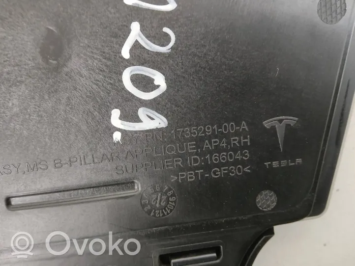 Tesla Model S (B) Pilarin verhoilu (ulkopuolinen) 173529100A