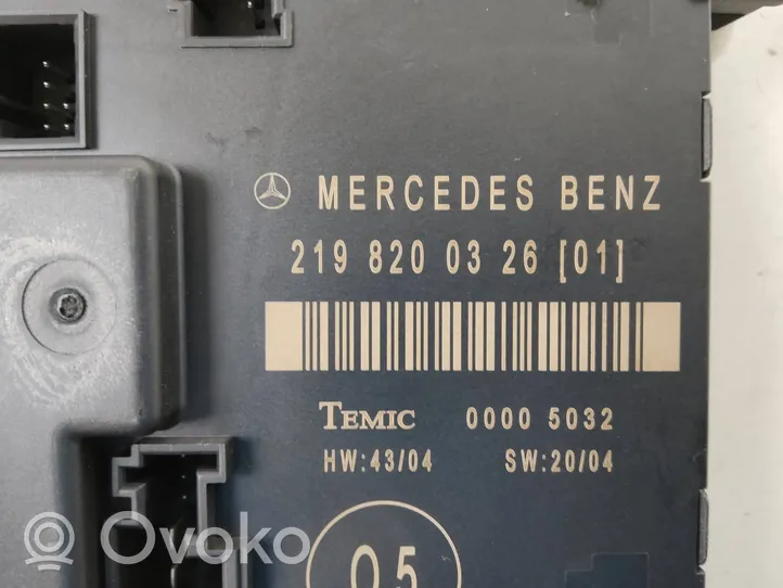 Mercedes-Benz CLS C219 Блок управления дверью 2198200326
