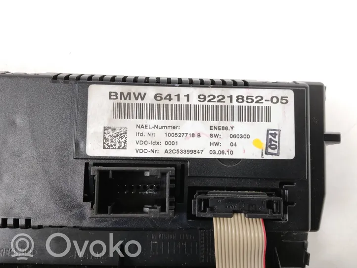 BMW X1 E84 Unité de contrôle climatique 9221852