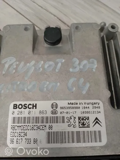 Peugeot 307 Centralina/modulo motore ECU 0281011863