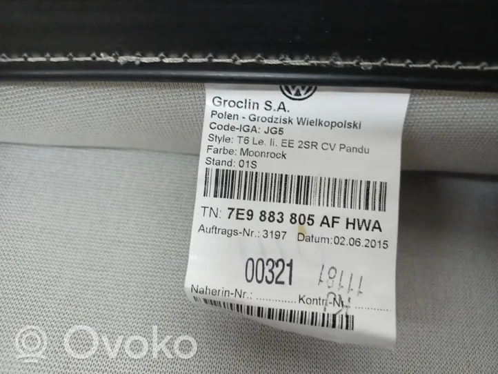 Volkswagen Multivan T6 Istuimen verhoilu 7E9883805AF