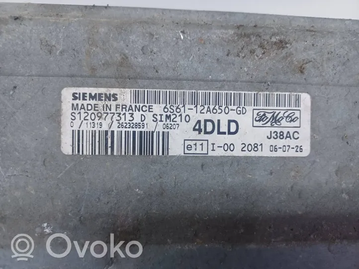 Ford Fusion Komputer / Sterownik ECU i komplet kluczy 6S6112A650GD