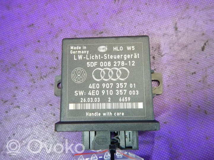 Audi A8 S8 D3 4E Xenon-valojen ohjainlaite/moduuli 4E0907357