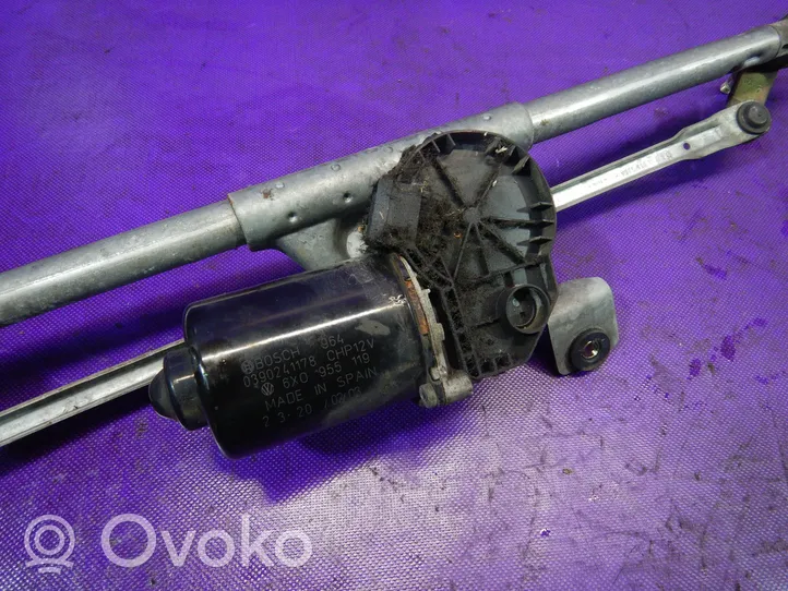 Seat Arosa Mechanizm i silniczek wycieraczek szyby przedniej / czołowej 6X0955119