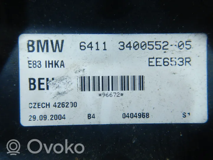 BMW X3 E83 Radiatore riscaldamento abitacolo 3400552