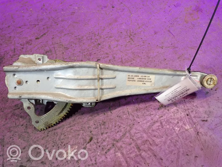 Toyota Corolla E120 E130 Mécanisme lève-vitre de porte arrière avec moteur 69840-02110