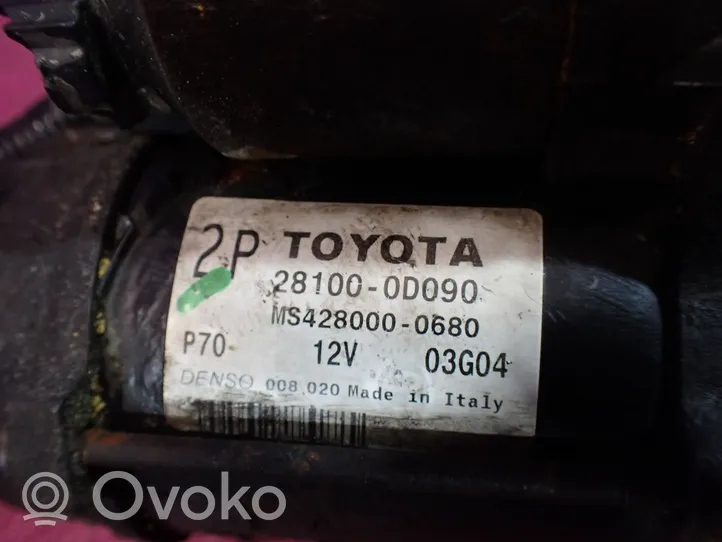 Toyota Avensis Verso Käynnistysmoottori 281000D090