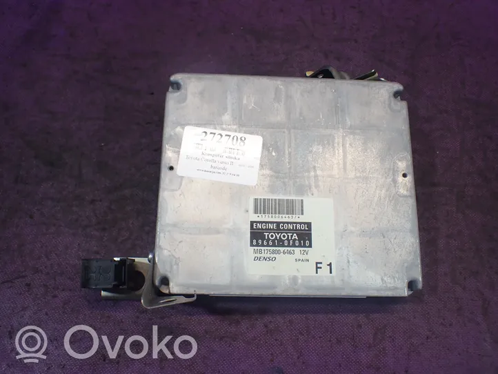 Toyota Corolla Verso E121 Unité de commande, module ECU de moteur 896610F010