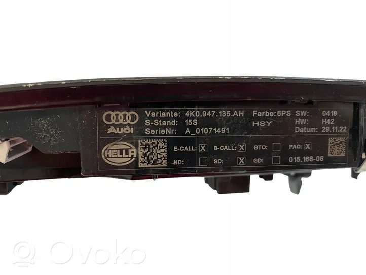 Audi A6 S6 C8 4K Rivestimento della console di illuminazione installata sul rivestimento del tetto 4K0947135AH