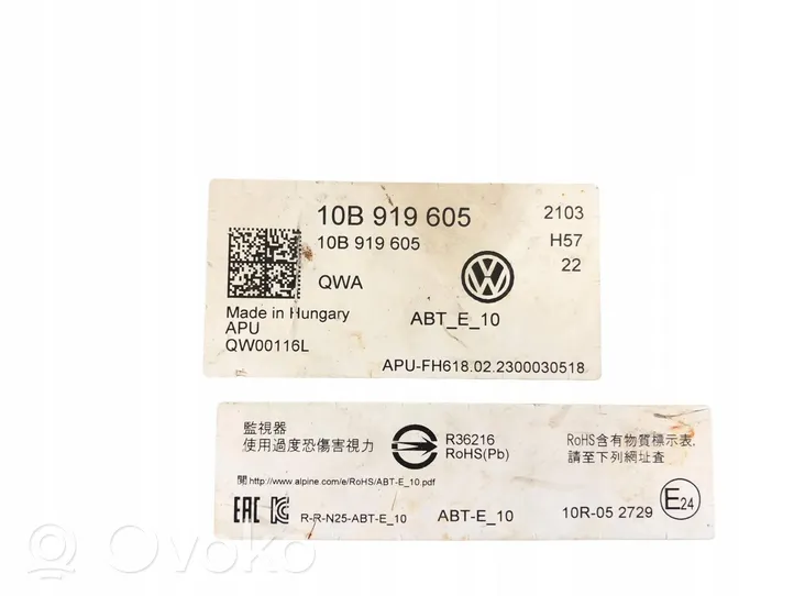 Volkswagen ID. Buzz Écran / affichage / petit écran 10B919605