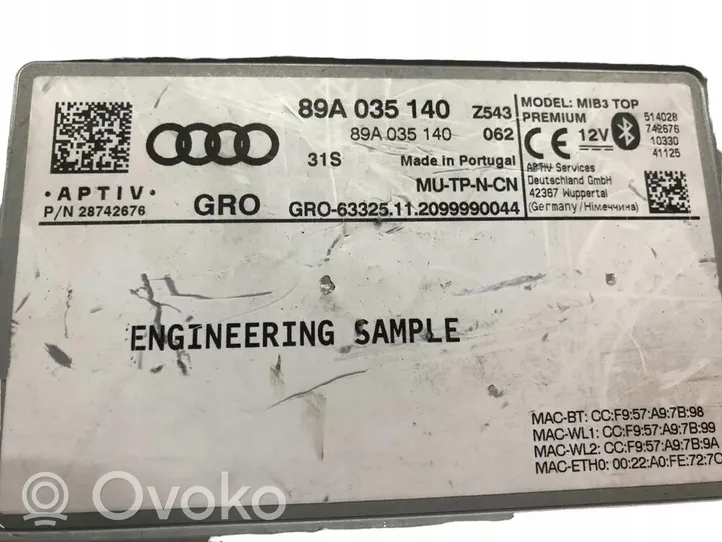 Audi Q4 Sportback e-tron Monikäyttöinen ohjauskytkin/nuppi 89A035140