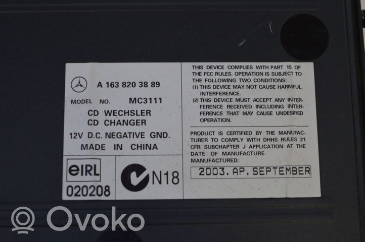 Mercedes-Benz ML W163 CD/DVD-vaihdin A1638203889