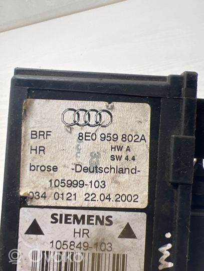 Audi A4 S4 B6 8E 8H Moteur de lève-vitre de porte arrière 8E0959802A