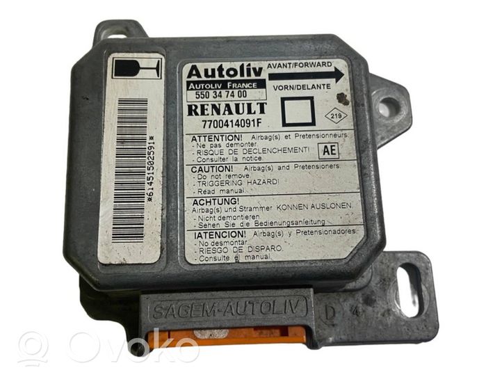 Renault Megane I Module de contrôle airbag 7700414091F