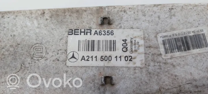 Mercedes-Benz E W211 Välijäähdyttimen jäähdytin A2115001102