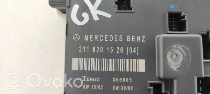 Mercedes-Benz E W211 Door control unit/module 2118201526