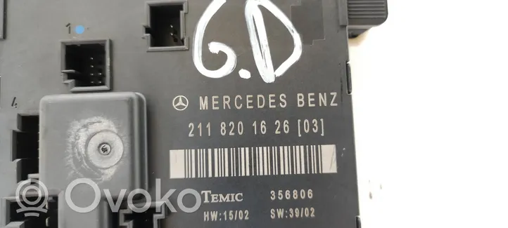 Mercedes-Benz E W211 Unidad de control/módulo de la puerta 2118201626