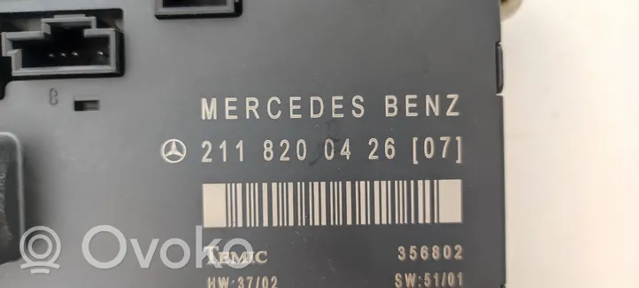 Mercedes-Benz E W211 Unité de commande module de porte 2118200426