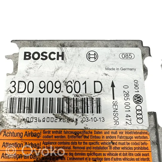 Volkswagen Touareg I Sterownik / Moduł Airbag 3D0909601D