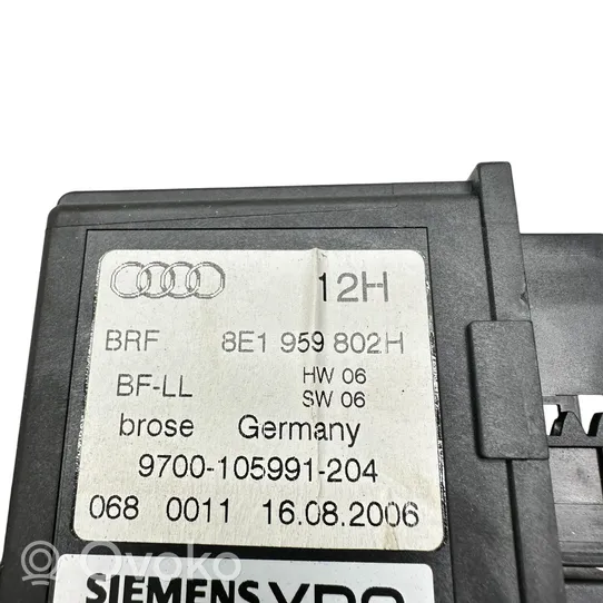 Audi A4 S4 B7 8E 8H Передний двигатель механизма для подъема окон 8E1959802H