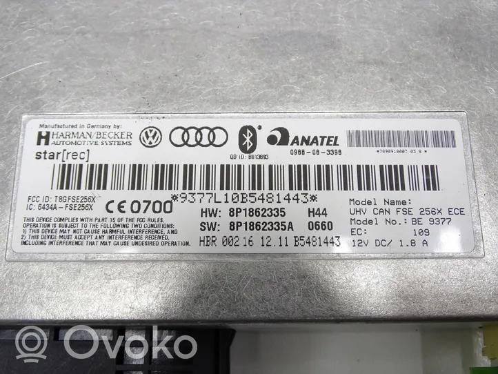 Audi A3 S3 8P Bluetoothin ohjainlaite/moduuli 8P1862335