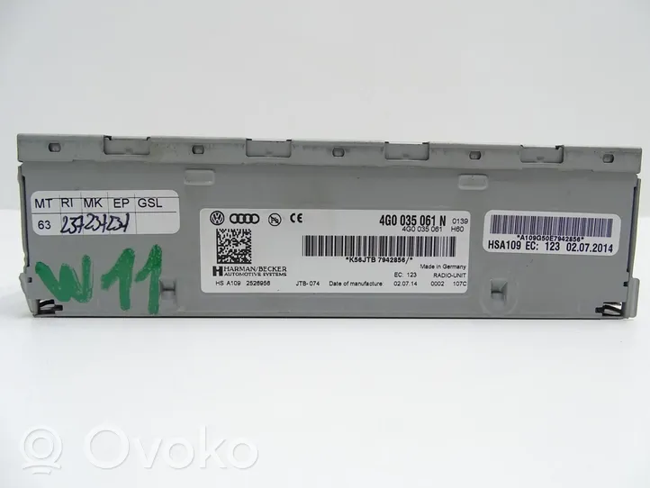 Audi A6 C7 Stacja multimedialna GPS / CD / DVD 4G0035061N