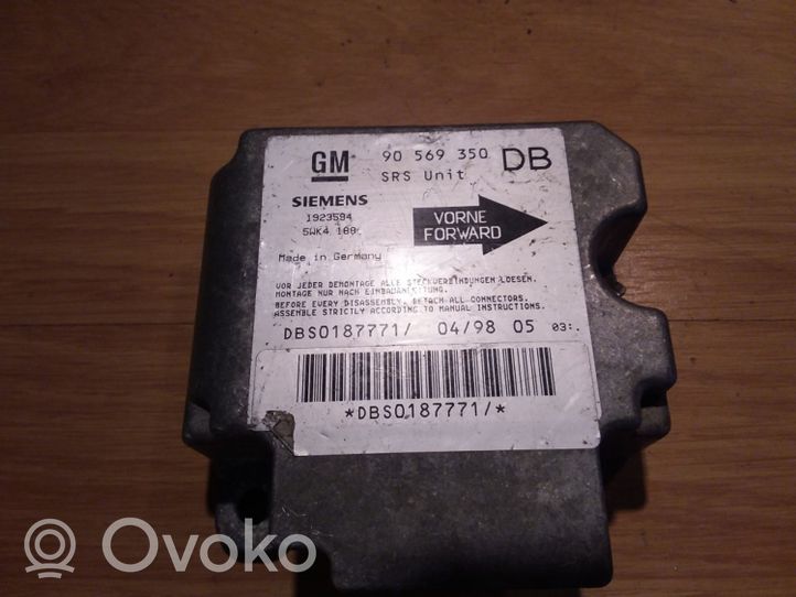 Opel Vectra B Sterownik / Moduł Airbag 90569350