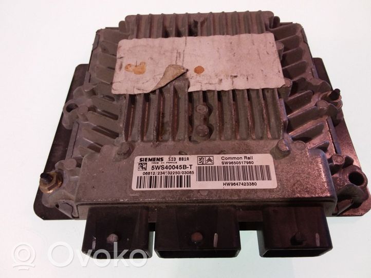 Peugeot 307 Kit calculateur ECU et verrouillage 5WS40045BT