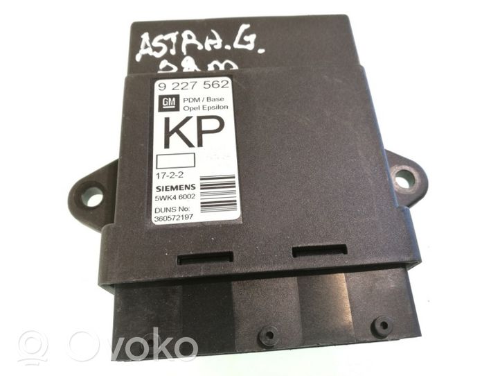 Opel Astra G Unité de commande module de porte 9227562