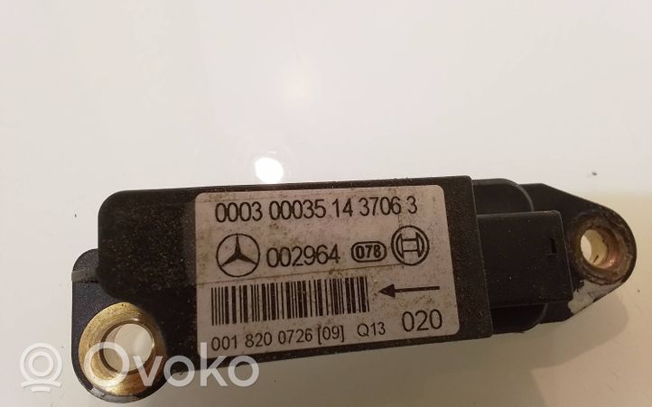 Mercedes-Benz CLK A208 C208 Oro pagalvių smūgio daviklis 0018200726