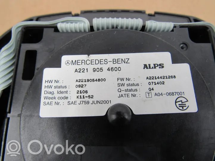 Mercedes-Benz S W221 Controllo multimediale autoradio A2219054600