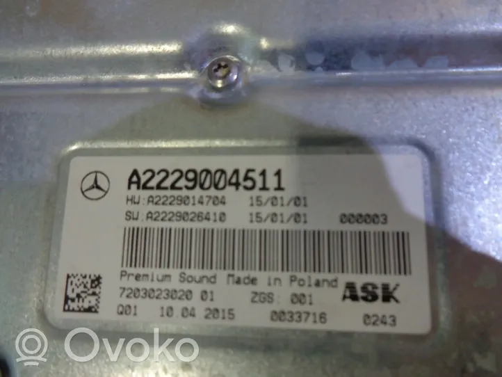 Mercedes-Benz S W222 Äänentoistojärjestelmäsarja A2229004511