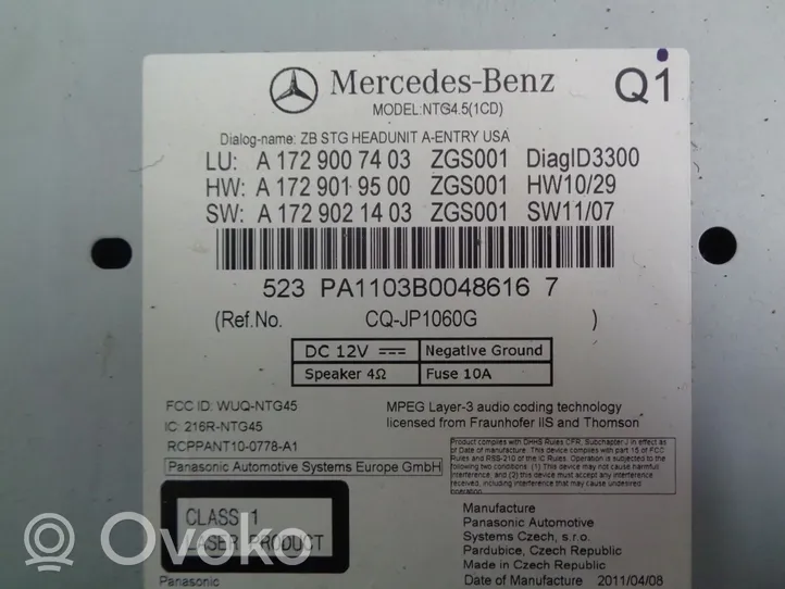 Mercedes-Benz SLK R172 Unité principale radio / CD / DVD / GPS 1729007403