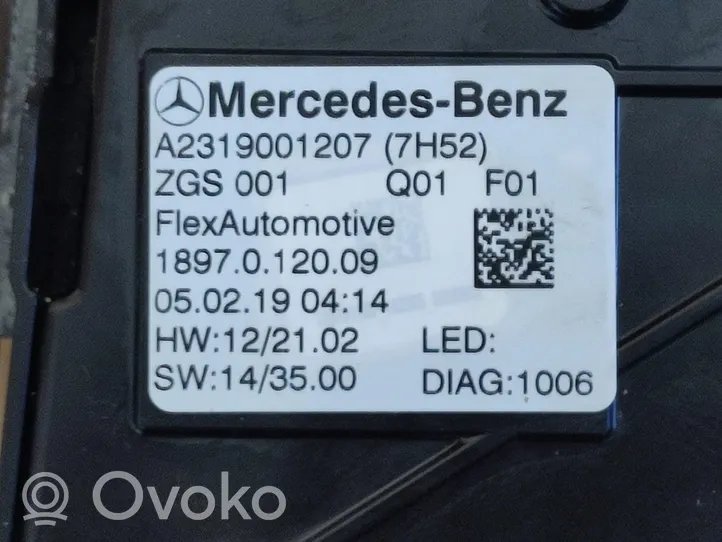 Mercedes-Benz SL R231 Illuminazione sedili anteriori A2319001207